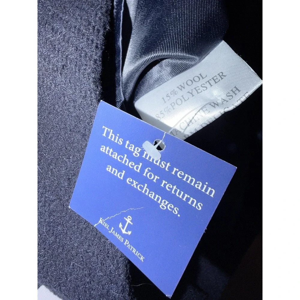Kiel James Patrick Womens Size 2 Navy Belted Sheath Dress Wool Blend NWT - Picture 12 of 12
